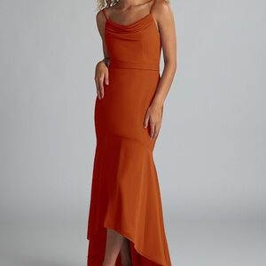 Azazie Summer Paprika Bridesmaid dress A2